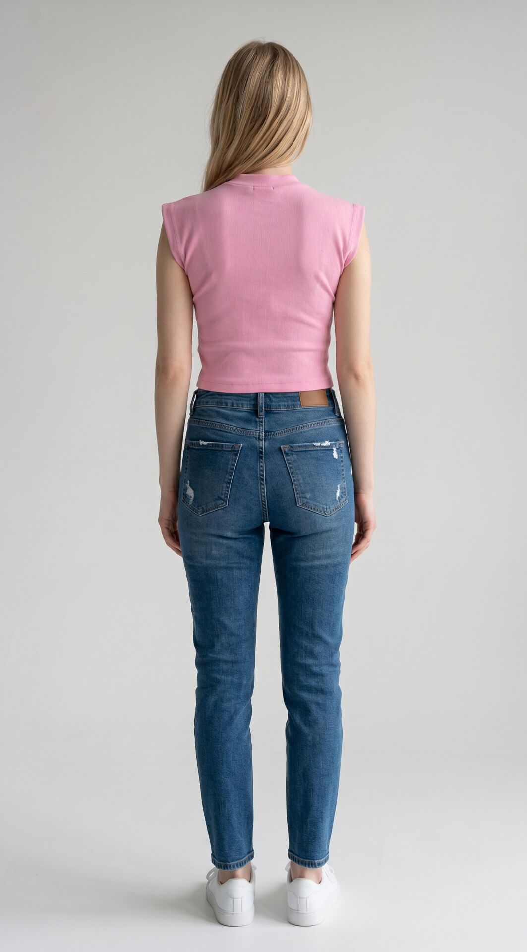 RİVARAPREMIUM Kadın Vatka Detaylı Full Taş Crop M - Pembe